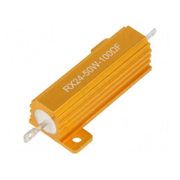 Rezistor Bobinat 100Ω 50W ±1% cu Radiator | Electronic-mag.ro | Componente Electronice