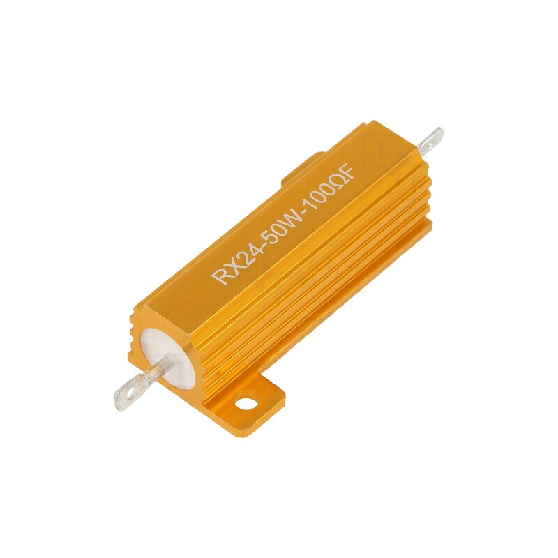 Rezistor Bobinat 100Ω 50W ±1% cu Radiator | Electronic-mag.ro | Componente Electronice