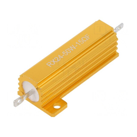 Rezistor Bobinat Cu Radiator 15Ω 50W ±1% | Electronic-mag.ro | Componente Electronice