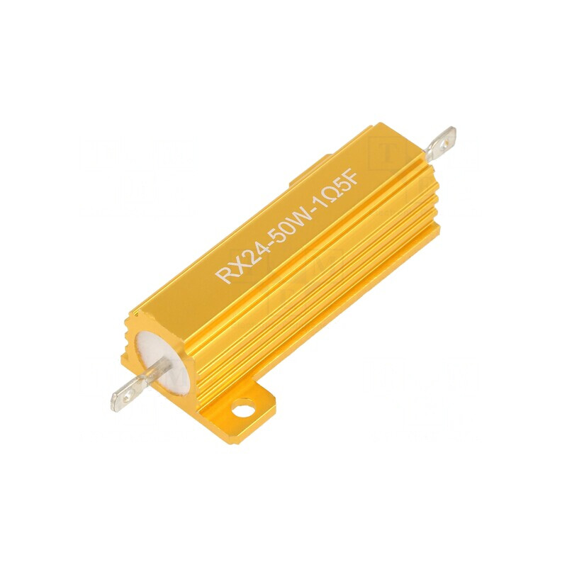 Rezistor Bobinat cu Radiator 1,5Ω 50W ±1% 50ppm/°C pentru Lipit | Electronic-mag.ro | Componente Electronice