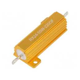 Rezistor Bobinat 220Ω 50W ±1% Radiator | Electronic-mag.ro | Componente Electronice