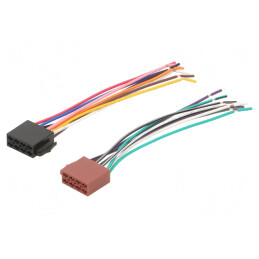 ISO mufă x2,cabluri; PIN: 16(8+8)