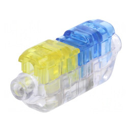 Conector Rapid CoolSplice IDC Albastru-Galben 2 Piste | Electronic-mag.ro | Componente Electronice