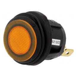 Comutator Rocker ON-OFF 10A 250VAC IP65 Portocaliu | Electronic-mag.ro | Componente Electronice