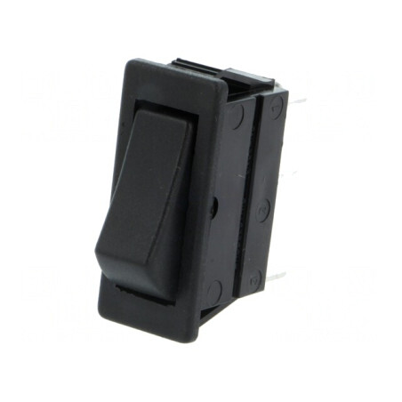 Comutator Rocker ON-ON 16A/250VAC Negru | Electronic-mag.ro | Componente Electronice