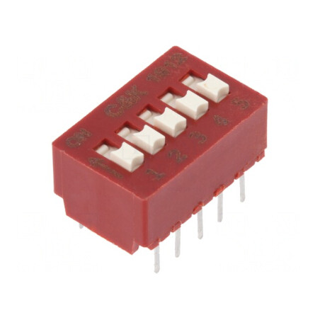 Comutator DIP-SWITCH 5 Secțiuni SMT 0.1A 50VDC | Electronic-mag.ro | Componente Electronice
