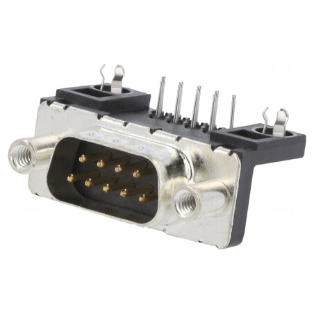 Conector D-Sub 9-PIN Soclu Tată Montare Panou 90° 5A | Electronic-mag.ro | Componente Electronice