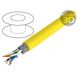 Cablu de Rețea ETHERLINE® LAN 1000 S/FTP 4x2x23AWG LSZH | Electronic-mag.ro | Componente Electronice