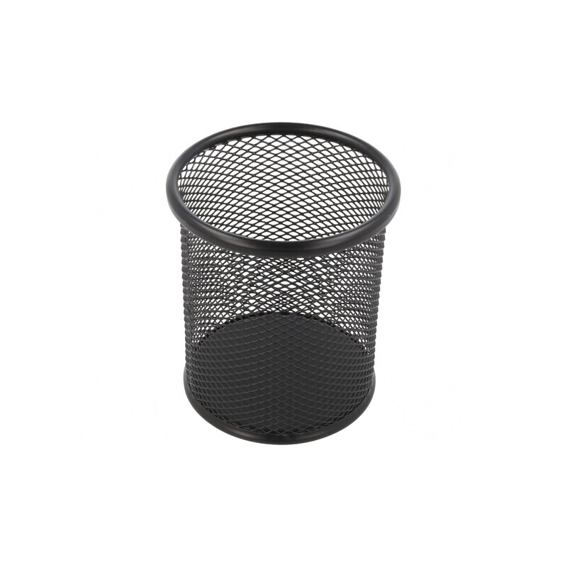 Organizator de Instrumente de Scris Metalic Negru Rotund | Electronic-mag.ro | Componente Electronice