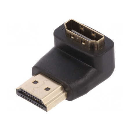 Adaptor HDMI Soclu 90° - HDMI Mufă Neagră | Electronic-mag.ro | Componente Electronice