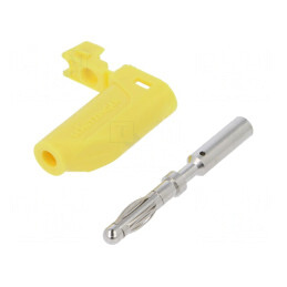 Mufă banană galbenă 4mm 16A 33VAC 70VDC | Electronic-mag.ro | Componente Electronice