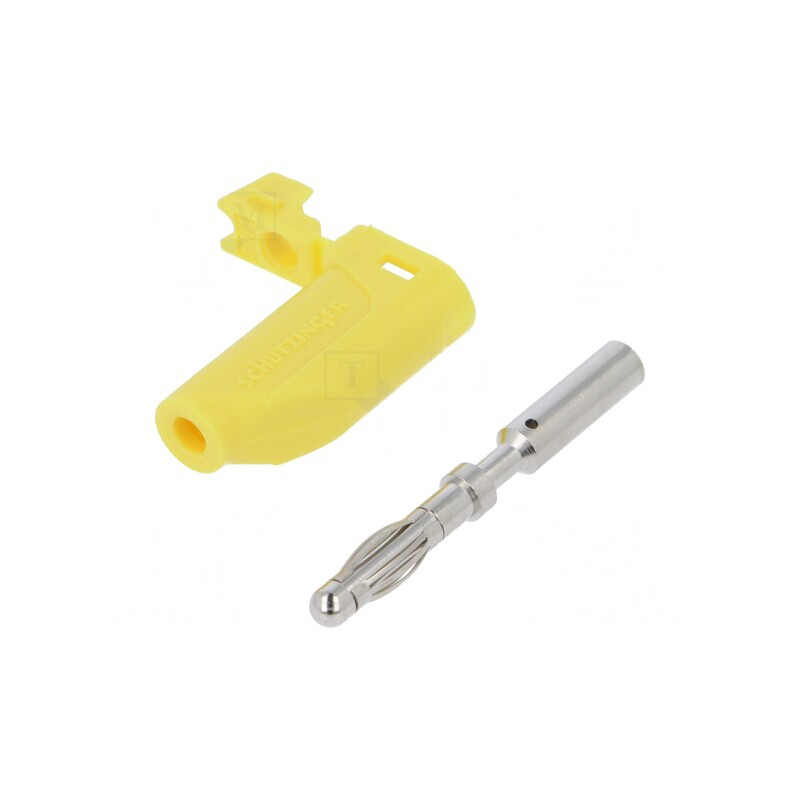 Mufă banană galbenă 4mm 16A 33VAC 70VDC | Electronic-mag.ro | Componente Electronice