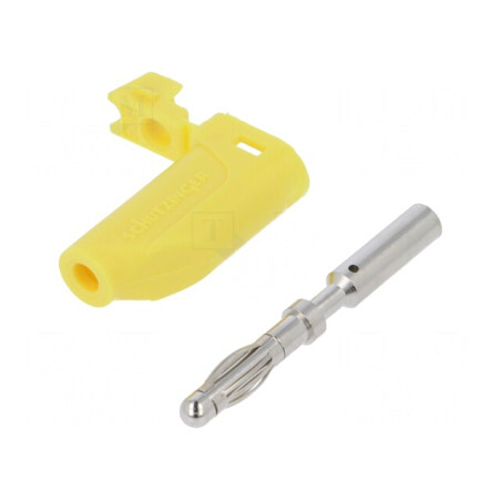 Mufă banană galbenă 4mm 16A 33VAC 70VDC | Electronic-mag.ro | Componente Electronice