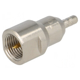 Mufă FME Tată Drept Crimpat 50Ω Nichelat | Electronic-mag.ro | Componente Electronice