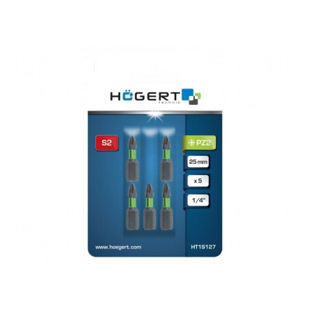 Capăt de șurubelniță Pozidriv PZ2 25mm, set 5 buc. | Electronic-mag.ro | Componente Electronice