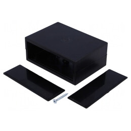 Carcasă ABS Neagră Panou 64,5mm x 89,2mm x 35,8mm | Electronic-mag.ro | Componente Electronice