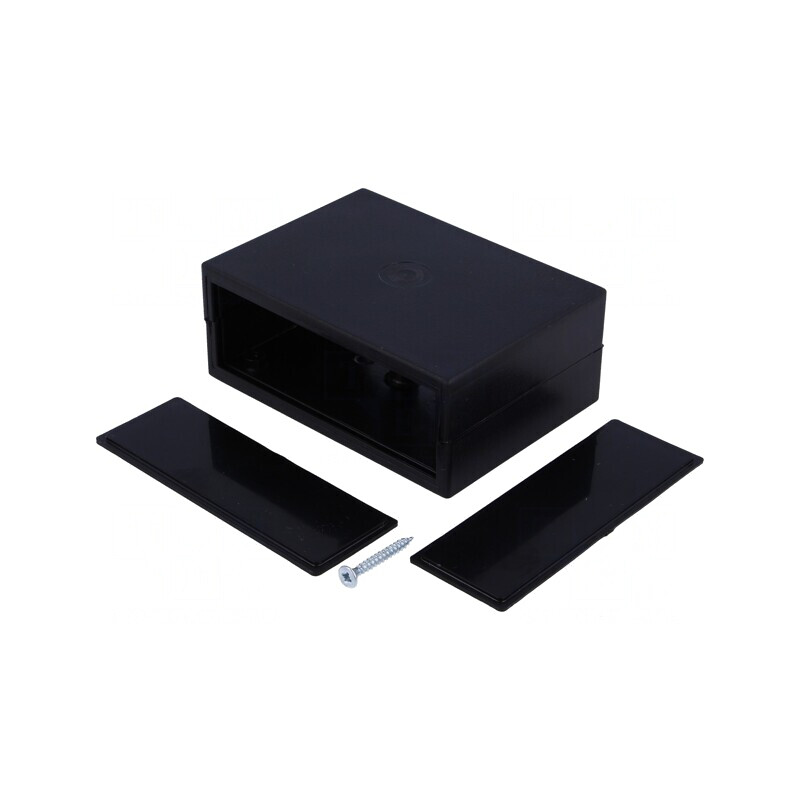 Carcasă ABS Neagră Panou 64,5mm x 89,2mm x 35,8mm | Electronic-mag.ro | Componente Electronice