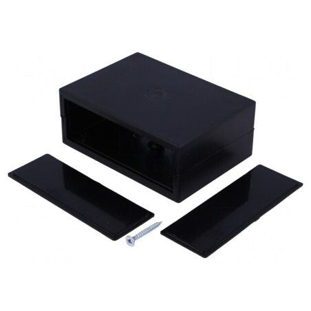 Carcasă ABS Neagră Panou 64,5mm x 89,2mm x 35,8mm | Electronic-mag.ro | Componente Electronice