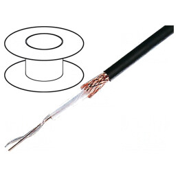 Cablu Coaxial RG62AU PVC Negru 6.2mm