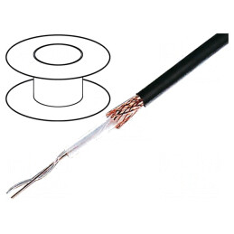 Cablu Coaxial RG62AU PVC Negru 6.2mm | Electronic-mag.ro | Componente Electronice
