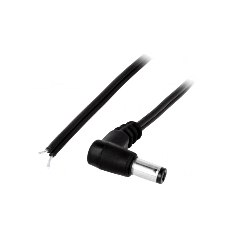 Cablu Alimentare DC 5,5/2,1mm Negru 0,2m | Electronic-mag.ro | Componente Electronice