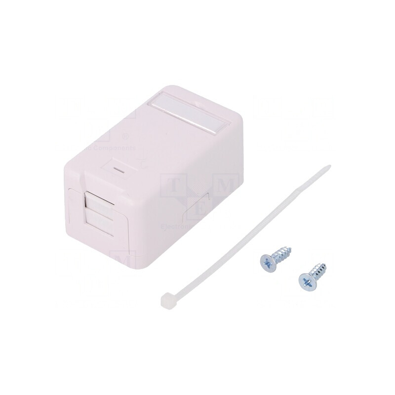 Soclu Carcasă RJ45 Keystone Albă | Electronic-mag.ro | Componente Electronice