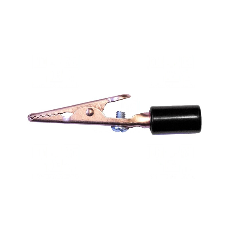 Bornă crocodil 10A max 7.9mm negru | Electronic-mag.ro | Componente Electronice