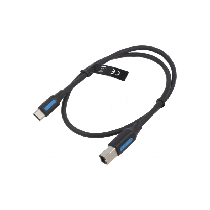 Cablu USB 2.0 USB-B la USB-C 0,5m Negru 2A | Electronic-mag.ro | Componente Electronice Cablu USB 2.0 USB-B la USB-C 0,5m Negru 2A | Electronic-mag.ro | Componente Electronice
