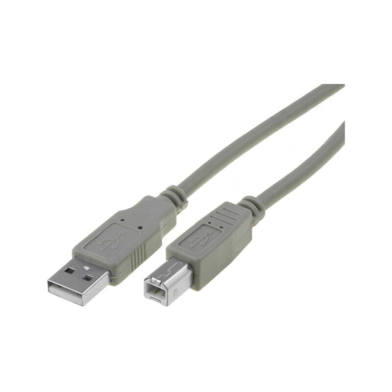 Cablu USB 2.0 A-B 3m Gri | Electronic-mag.ro | Componente Electronice