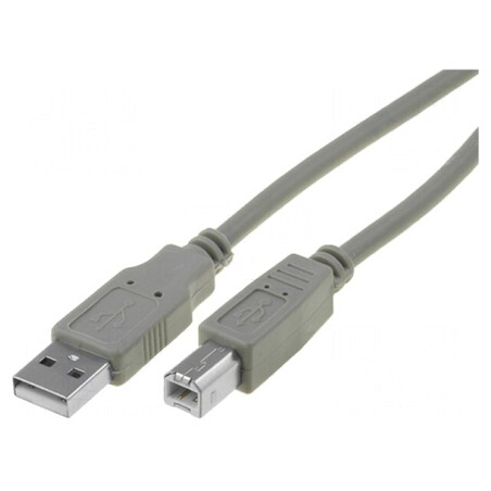Cablu USB 2.0 A-B 3m Gri | Electronic-mag.ro | Componente Electronice