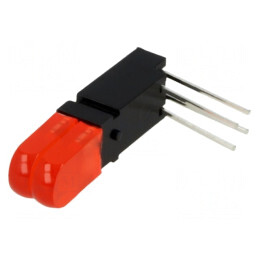 LED Roșu Difuz cu 2 Diode 20mA | Electronic-mag.ro | Componente Electronice
