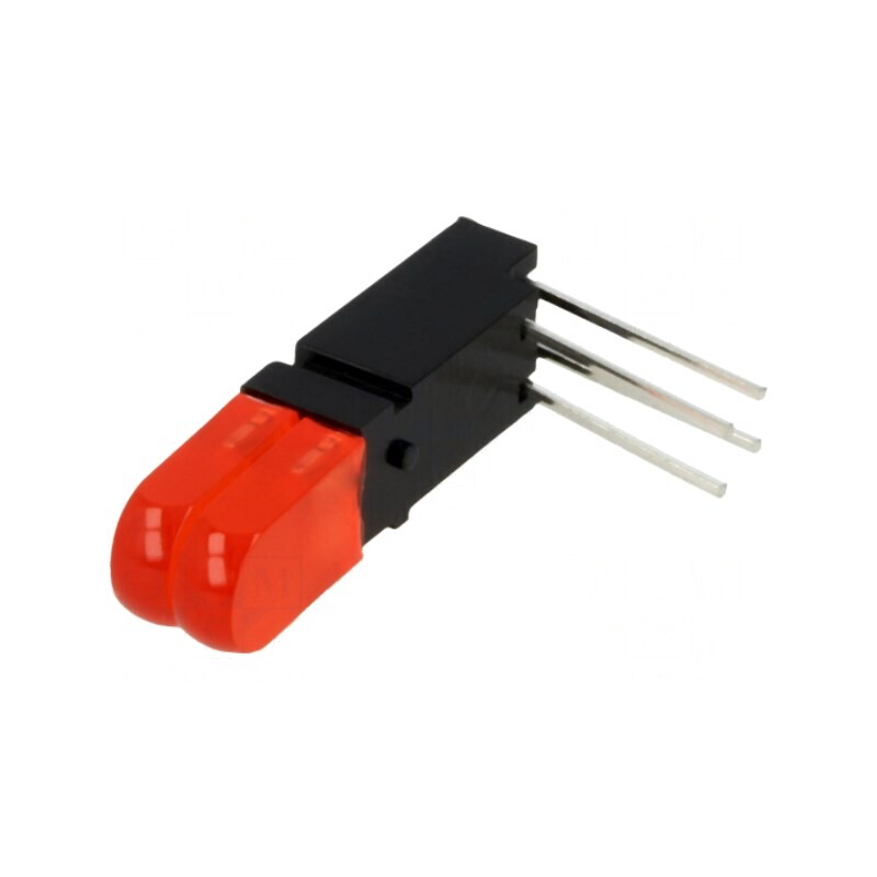 LED Roșu Difuz cu 2 Diode 20mA | Electronic-mag.ro | Componente Electronice