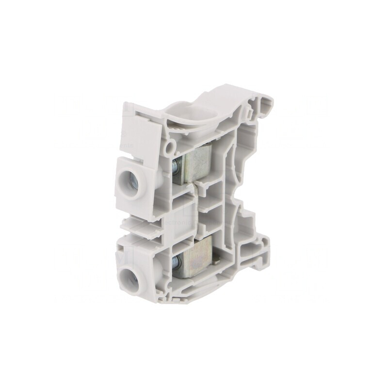 Conector Șine Gri 0.5-25mm² 2 Borne 12mm | Electronic-mag.ro | Componente Electronice