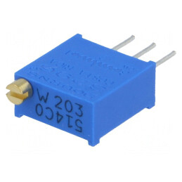 Potențiometru Multiturn 20kΩ 500mW THT ±10% | Electronic-mag.ro | Componente Electronice