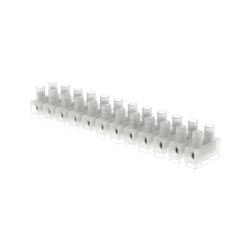 Regletă de conexiuni terminal 4mm2 400V 12 piste | Electronic-mag.ro | Componente Electronice