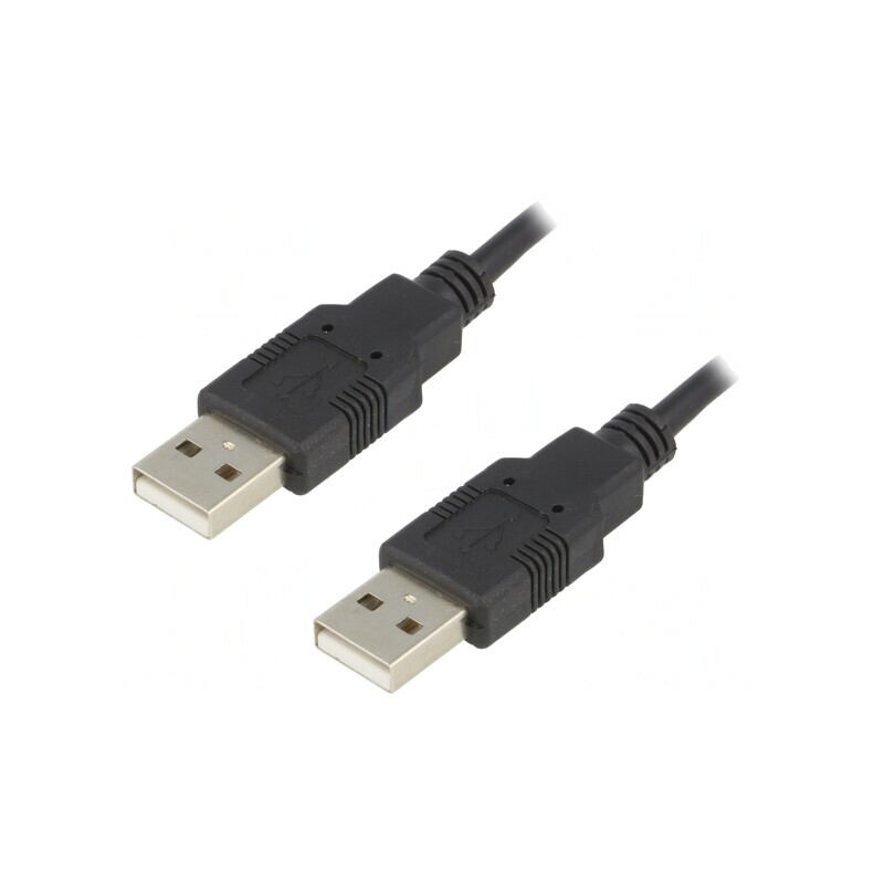Cablu USB 2.0 USB A 1.8m Negru | Electronic-mag.ro | Componente Electronice