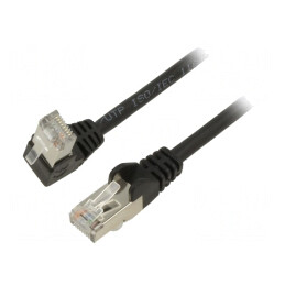 Cablu Patch Negru 1m F/UTP Cat 5e Ecranat | Electronic-mag.ro | Componente Electronice