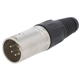 Mufă XLR Tată 5 Pin Metalic Argintat | Electronic-mag.ro | Componente Electronice