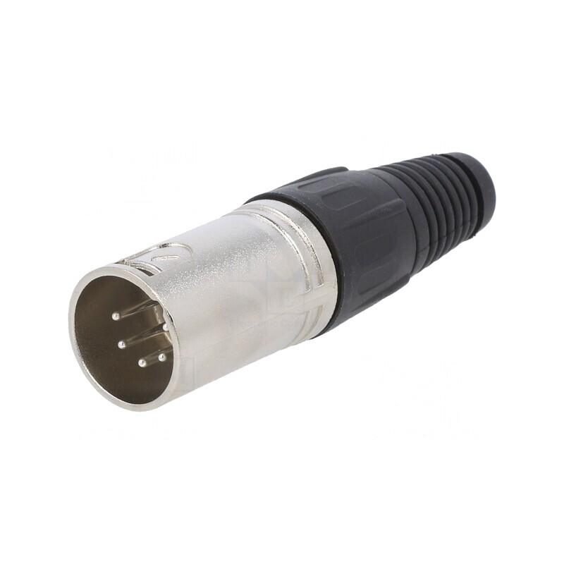 Mufă XLR Tată 5 Pin Metalic Argintat | Electronic-mag.ro | Componente Electronice