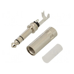 Mufă Jack Stereo 6,3mm Argintie | Electronic-mag.ro | Componente Electronice