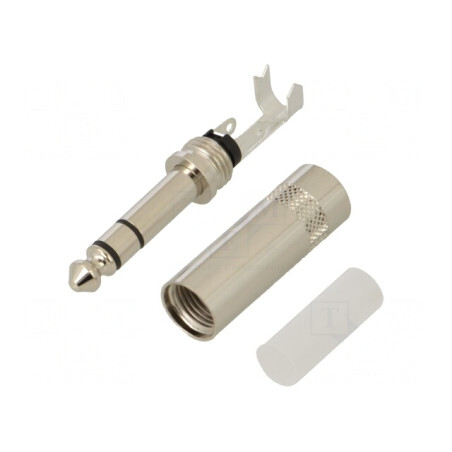 Mufă Jack Stereo 6,3mm Argintie | Electronic-mag.ro | Componente Electronice