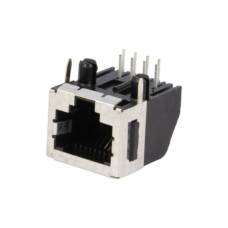 Soclu RJ45 8P Cat 3 Ecranat Profil Jos Cu Blocare Panou | Electronic-mag.ro | Componente Electronice