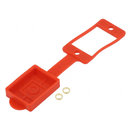 Garnitură Soclu cu Capac Plat Roșie 29mm | Electronic-mag.ro | Componente Electronice