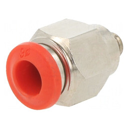 Racord push-in simplu alamă nichelată M5 | Electronic-mag.ro | Componente Electronice