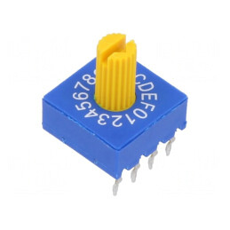Întrerupător codificare HEX/BCD 16 poziții THT | Electronic-mag.ro | Componente Electronice
