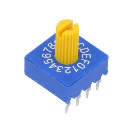 Întrerupător codificare HEX/BCD 16 poziții THT | Electronic-mag.ro | Componente Electronice