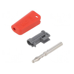 Mufă Banană 4mm 19A Roșie Neizolată | Electronic-mag.ro | Componente Electronice