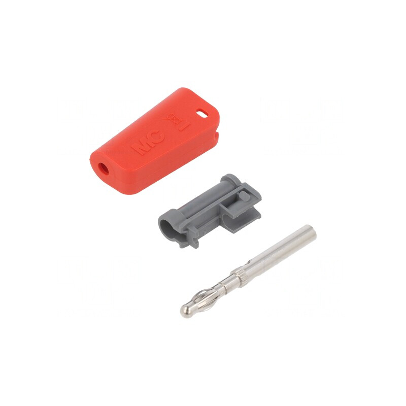 Mufă Banană 4mm 19A Roșie Neizolată | Electronic-mag.ro | Componente Electronice