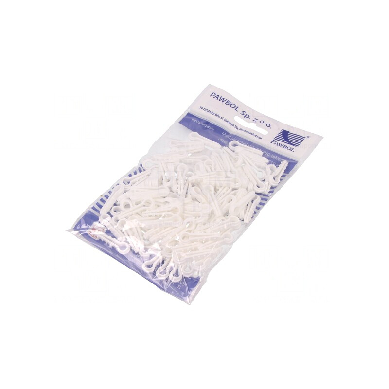 Suport Cablu Rotund Alb 6mm 100buc | Electronic-mag.ro | Componente Electronice