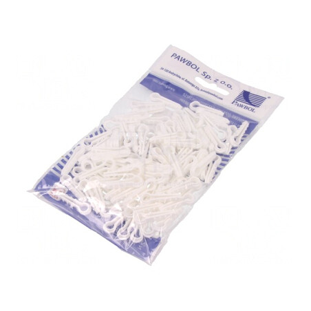Suport Cablu Rotund Alb 6mm 100buc | Electronic-mag.ro | Componente Electronice